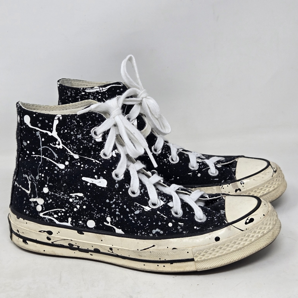 CONVERSE Chuck Taylor 70 Archive Paint Splatter Black Hi Top Men's 5 | Women's 7